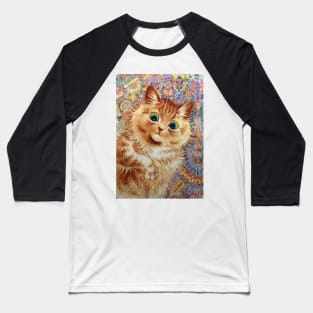 Louis Wain - Ginger Cat Baseball T-Shirt
